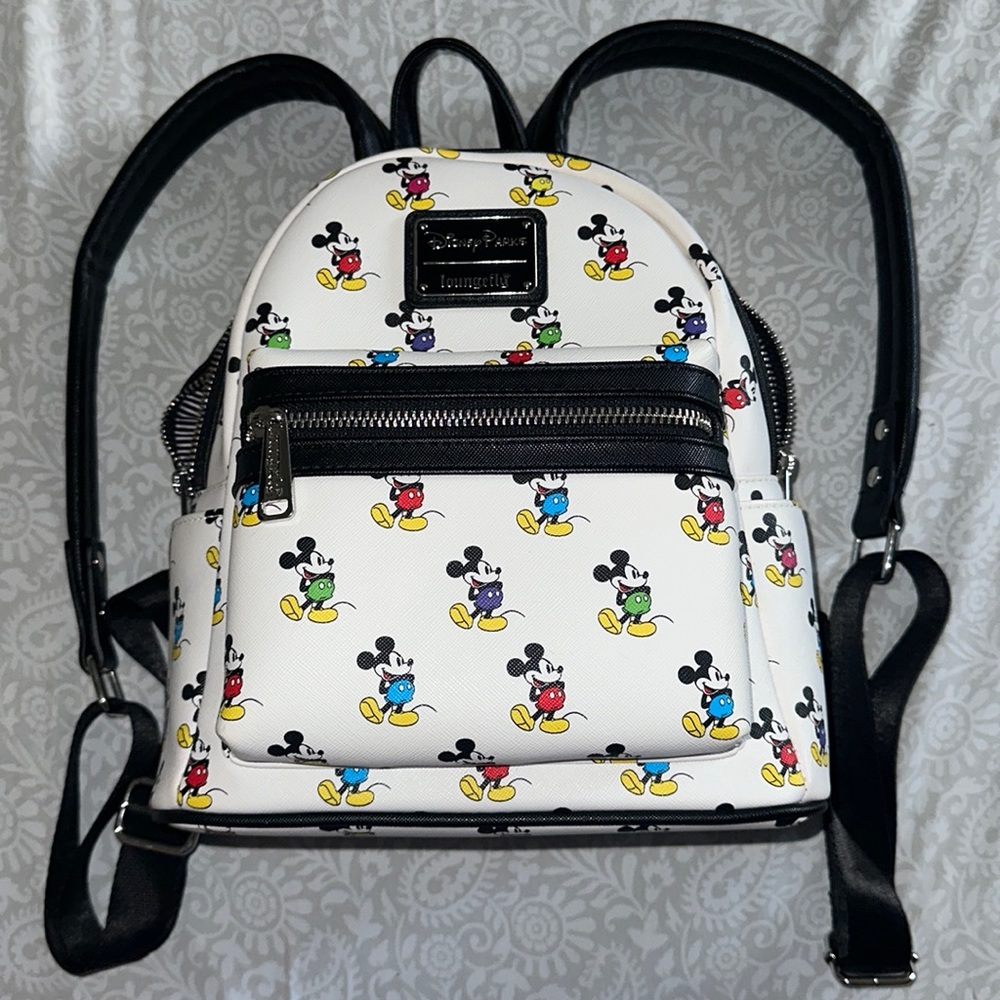 Disney Parks Loungefly Mickey Mouse All Over Mini Backpack
